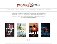Tablet Screenshot of defiancepress.com